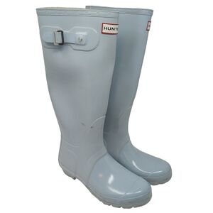 Hunter | Women's Sky Blue Original Gloss Tall Rain Boots (US Size 6M/7F)